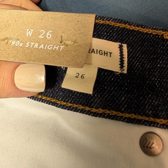 Madewell The 90s Straight Dark Denim Classic Traditional Timeless - Size 26 - Picture 8 of 12